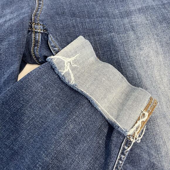 Zhrill Denim Jeans Pants Women's sz 30 Blue Distressed Straight Leg Five Pockets - Picture 3 of 7